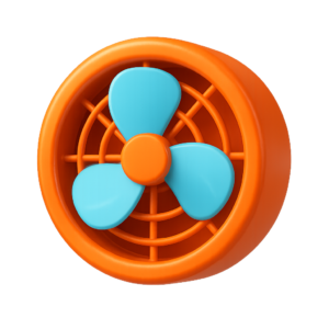 20251015_1943_Ventilateur 3D Minimaliste_simple_compose_01k7mfd0dwec6vj856ddyt1mm8
